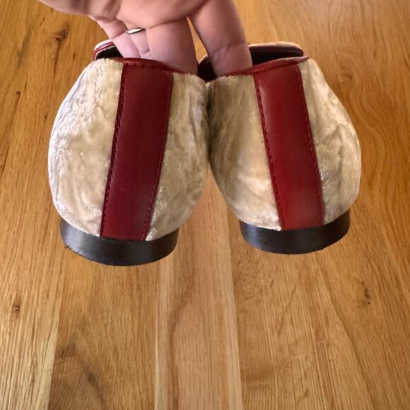 Saint G Saint Simona Cipra Velvet Tassel Moccasins Loafers in "Beige" Sz 7 - Picture 11 of 14